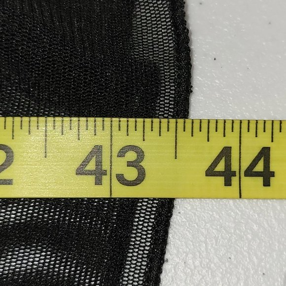 Michael X Blue Black Floral Sheer Knit Layered Swimsuit Coverup Women Size L - Picture 4 of 10